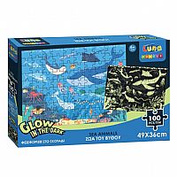 PUZZLE 100ΤΕΜ 49Χ36ΕΚ ΖΩΑ ΤΟΥ ΒΥΘΟΥ GLOW IN THE DARK