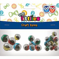 ΜΑΤΑΚΙΑ ΧΕΙΡΟΤΕΧΝΙΑΣ THE LITTLIES ΣΤΡΟΓΓΥΛΑ ΚΙΝΟΥΜΕΝΑ ΧΡΩΜ 4X20MM-8X16MM-10X12MM 22 ΤΜΧ.