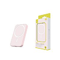MTK POWER BANK ΑΣΥΡΜΑΤΟ ΜΑΓΝΗΤΙΚΟ 5W/6500mAh ΡΟΖ
